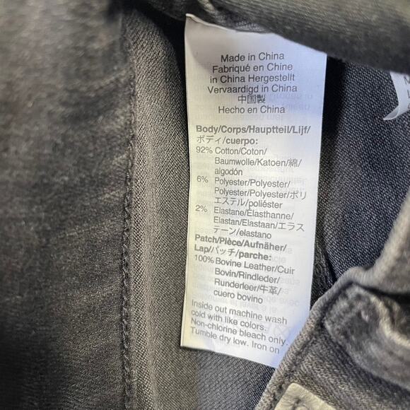 MADEWELL 10" High Rise Skinny Button Fly Black‎ Washed Jean 24 Extra Small - Picture 5 of 5